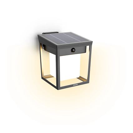 Philips - LED Solarna zidna svjetiljka sa senzorom BLAISE LED/1,5W/3,7V 3000K IP44
