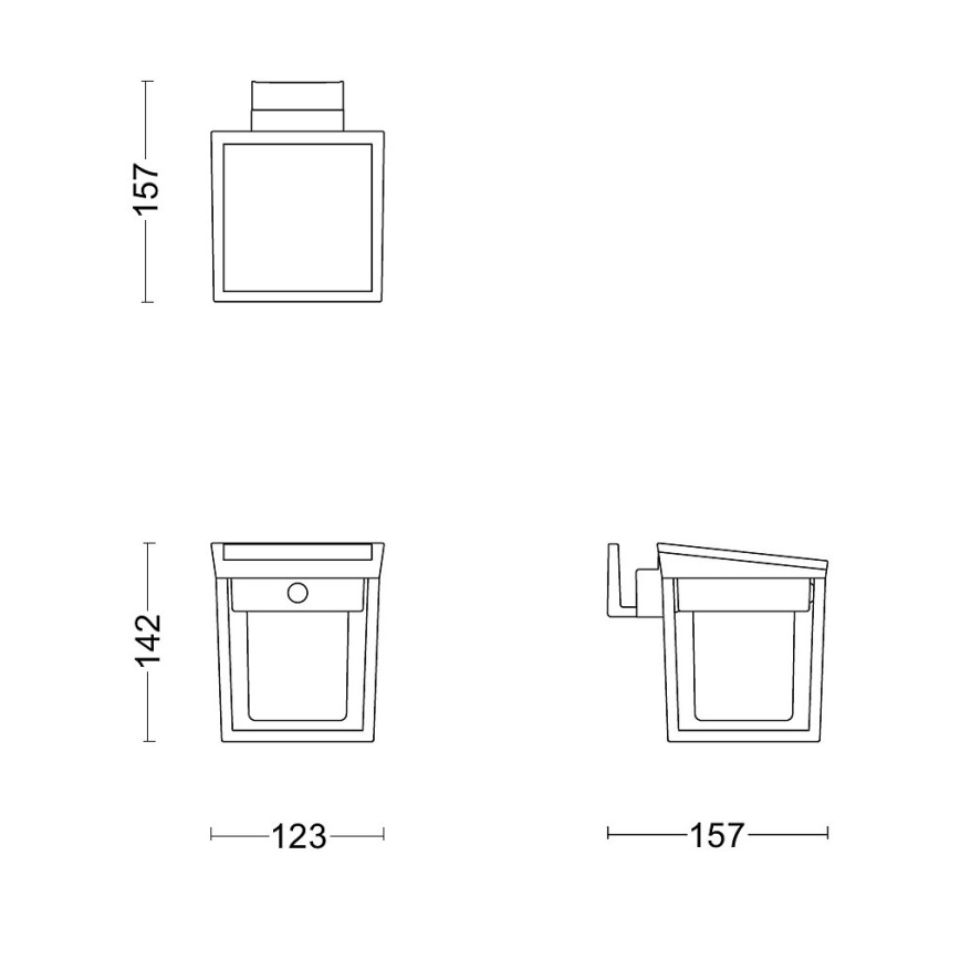 Philips - LED Solarna zidna svjetiljka sa senzorom BLAISE LED/1,5W/3,7V 3000K IP44