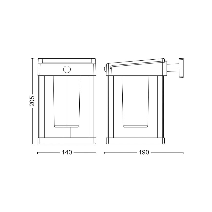 Philips - LED Solarna zidna svjetiljka sa senzorom za pokret i dan/noć CAMILL LED/1,4W/3,7V 2000 mAh IP44