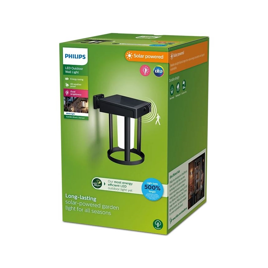 Philips - LED Solarna zidna svjetiljka sa senzorom CAMILL LED/1,4W/3,7V IP44