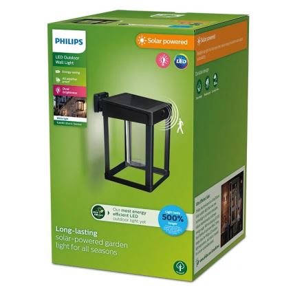 Philips - LED Solarna zidna svjetiljka sa senzorom za pokret i dan/noć CAMILL LED/1,4W/3,7V 2000 mAh IP44