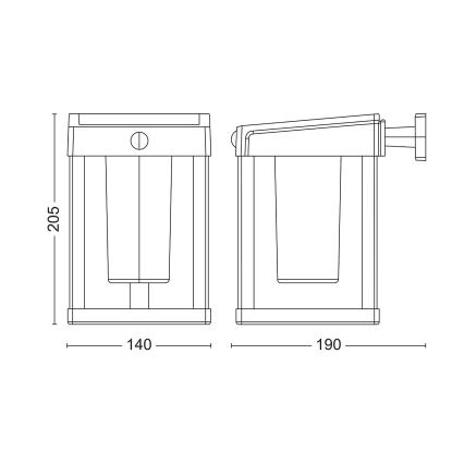 Philips - LED Solarna zidna svjetiljka sa senzorom za pokret i dan/noć CAMILL LED/1,4W/3,7V 2000 mAh IP44