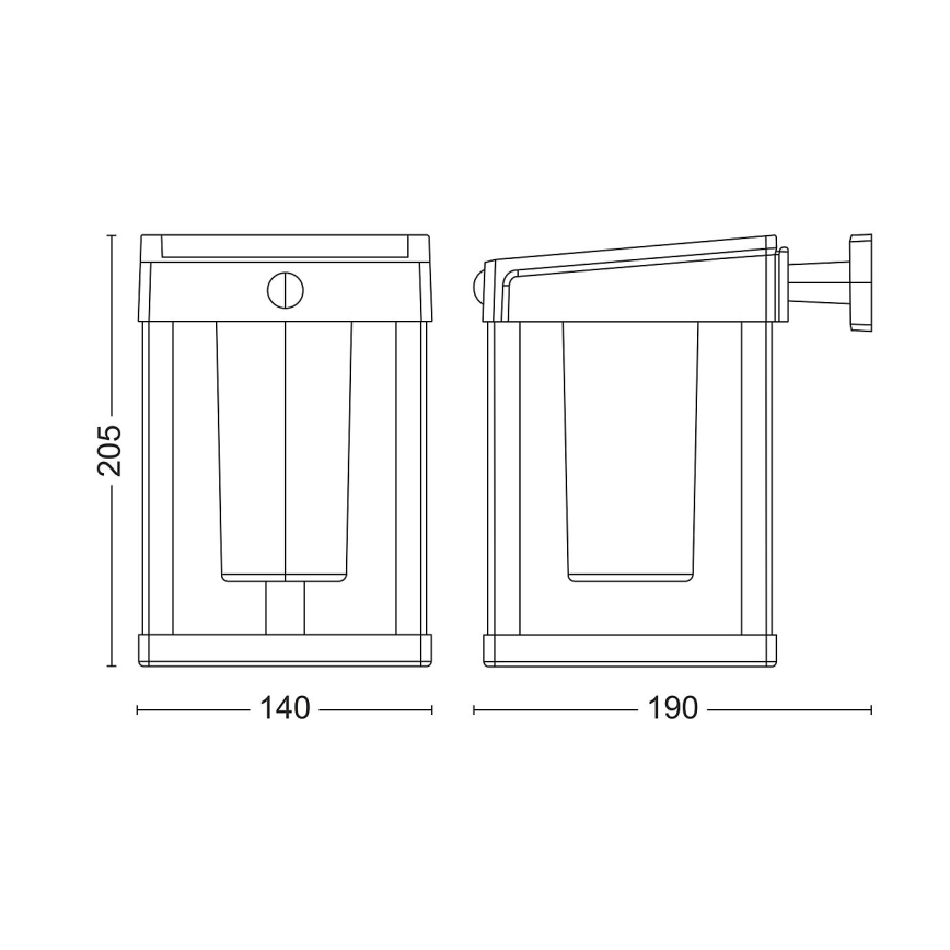 Philips - LED Solarna zidna svjetiljka sa senzorom za pokret i dan/noć CAMILL LED/1,4W/3,7V 2000 mAh IP44