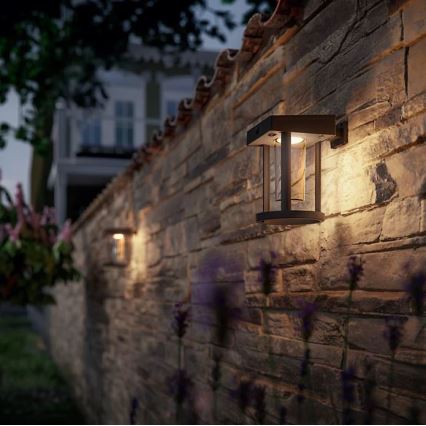 Philips - LED Solarna zidna svjetiljka sa senzorom za pokret i dan/noć CAMILL LED/1,4W/3,7V 2000 mAh IP44