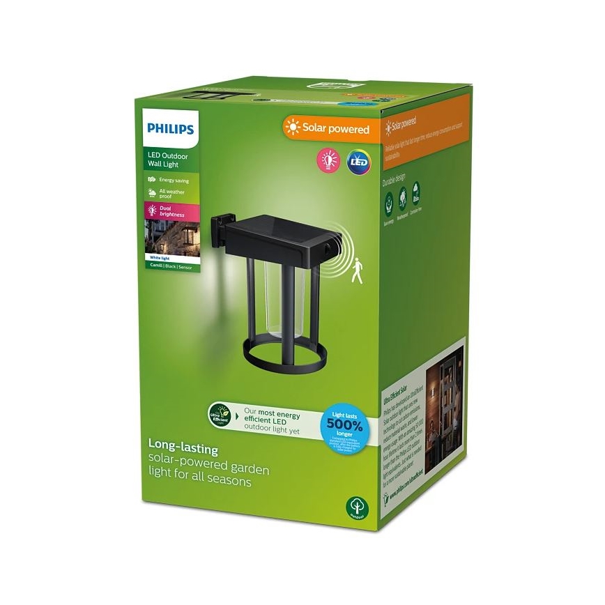 Philips - LED Solarna zidna svjetiljka sa senzorom CAMILL LED/1,4W/3,7V IP44