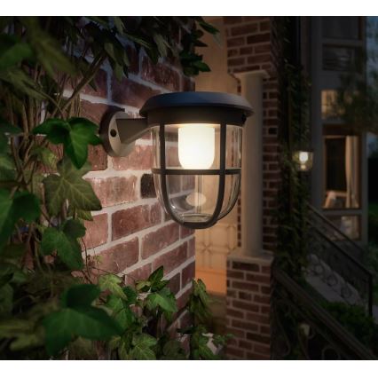 Philips - LED Solarna zidna svjetiljka sa senzorom RADII LED/1,3W/3,7V 3000K IP44