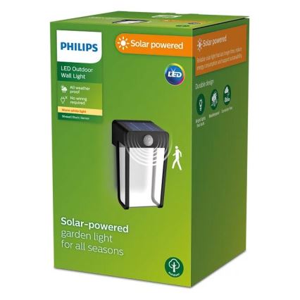 Philips - LED Solarna zidna svjetiljka sa senzorom SHROUD LED/2,3W/3,7V 600 mAh IP44