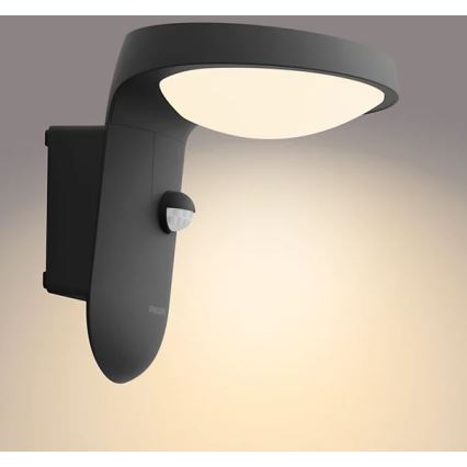Philips - LED Solarna zidna svjetiljka sa senzorom za pokret i dan/noć LED/1,2W/4V 1800 mAh 3000K IP44