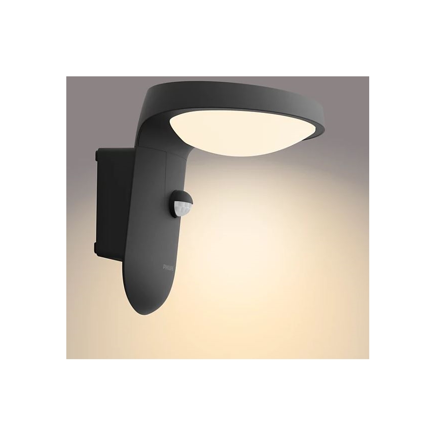 Philips - LED Solarna zidna svjetiljka sa senzorom za pokret i dan/noć LED/1,2W/4V 1800 mAh 3000K IP44