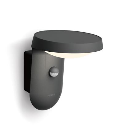 Philips - LED Solarna zidna svjetiljka sa senzorom za pokret i dan/noć LED/1,2W/4V 1800 mAh 3000K IP44