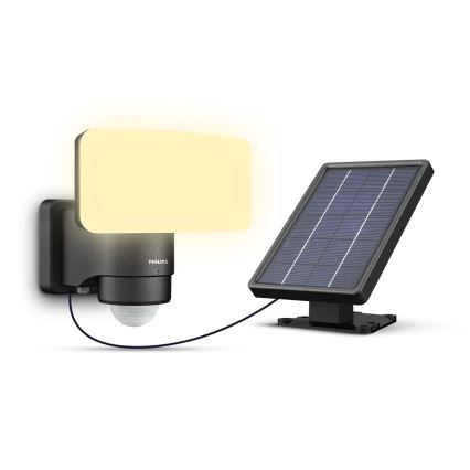 Philips - LED Solarna zidna svjetiljka sa senzorom TYLUS LED/6W/3,7V 3000K IP44