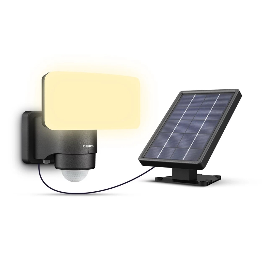 Philips - LED Solarna zidna svjetiljka sa senzorom TYLUS LED/6W/3,7V 3000K IP44