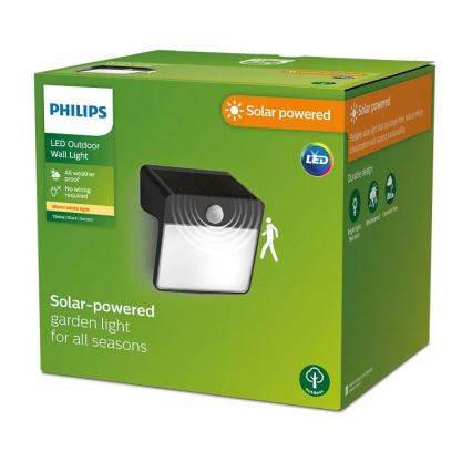 Philips - LED Solarna zidna svjetiljka sa senzorom YARIXA LED/2,2W/3,7V IP44