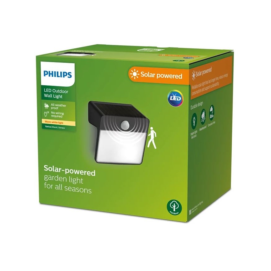 Philips - LED Solarna zidna svjetiljka sa senzorom YARIXA LED/2,2W/3,7V IP44