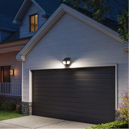 Philips - Solarna zidna LED svjetiljka sa senzorom ZYREN LED/24,5W/3,7V 2600 mAh 5000K IP65 crna