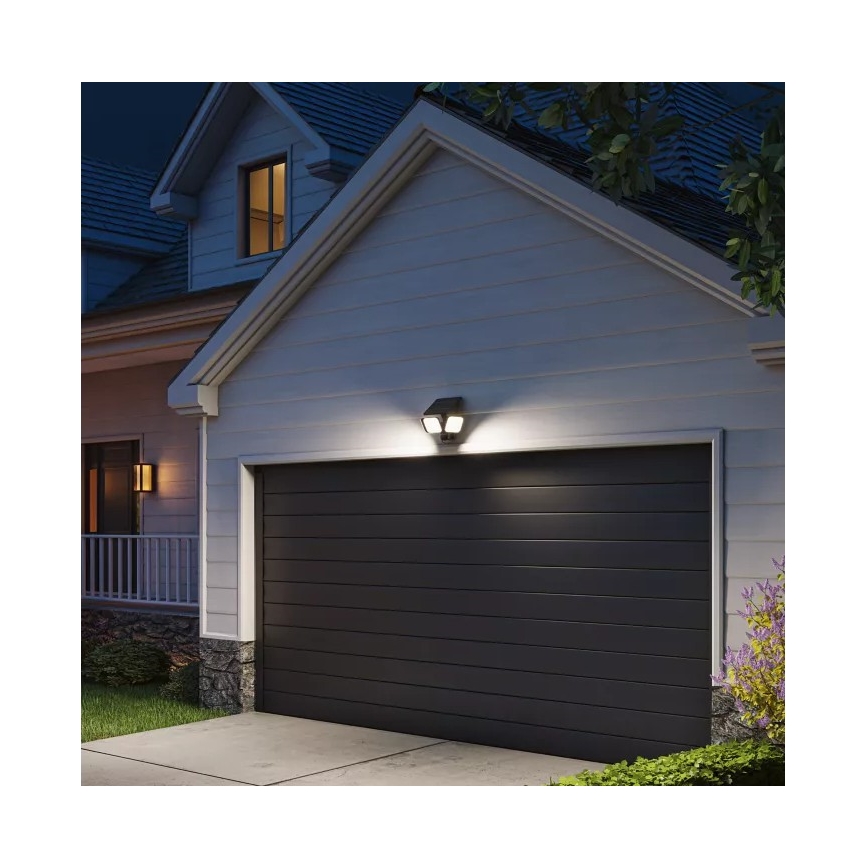 Philips - Solarna zidna LED svjetiljka sa senzorom ZYREN LED/24,5W/3,7V 2600 mAh 5000K IP65 crna