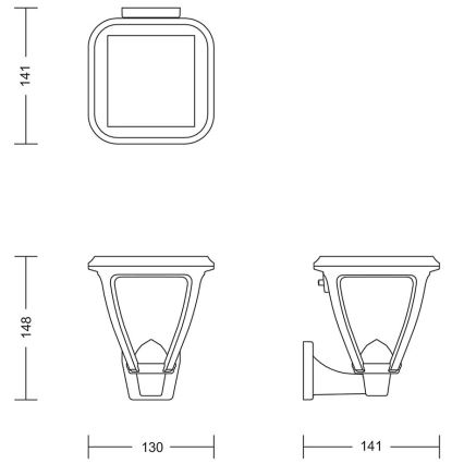 Philips - LED Solarna zidna svjetiljka VAPORA LED/1,5W/3,7V IP44