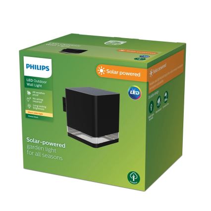 Philips - LED Solarna zidna svjetiljka VIRONA LED/1,8W/3,7V 2600 mAh 2700K IP44