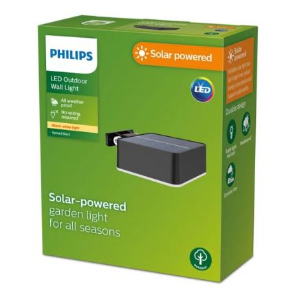 Philips - LED Solarna zidna svjetiljka VYNCE LED/1,5W/3,7V IP44