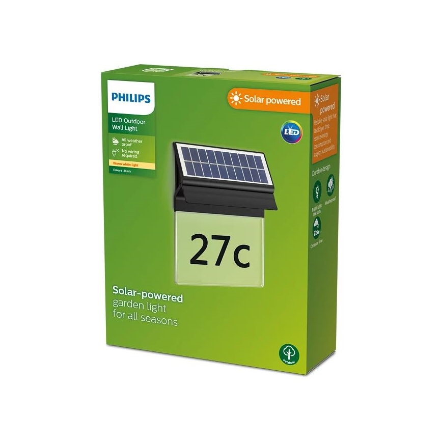 Philips - LED Solarni kućni broj ENKARA LED/0,2W/3,7V 1800 mAh IP44