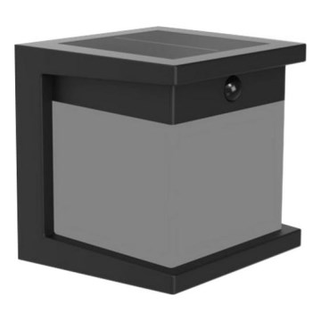 Philips - LED solarno zidno svjetlo s senzorom DIARA LED/3,8W/3,7V 800 mAh 2700K IP44 crna