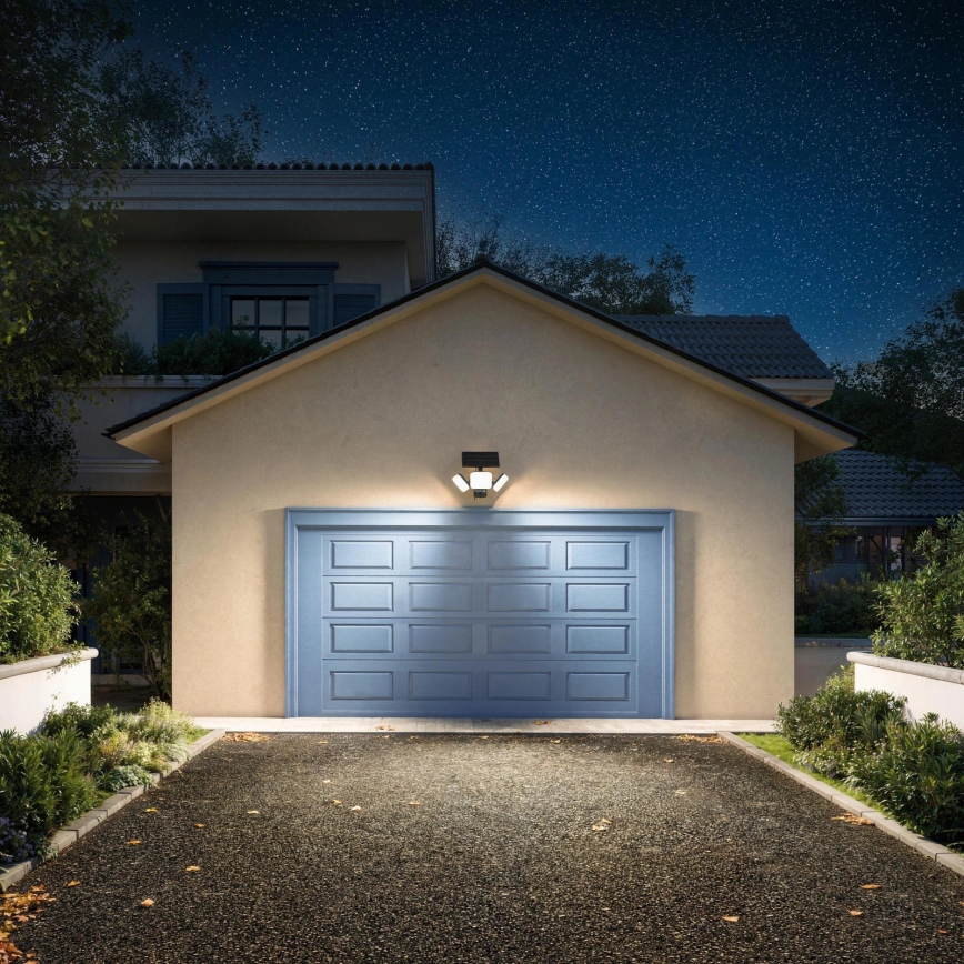 Philips - LED solarna zidna svjetiljka sa senzorom ZYREN LED/24,5W/3,7V 2600 mAh 3000K IP65