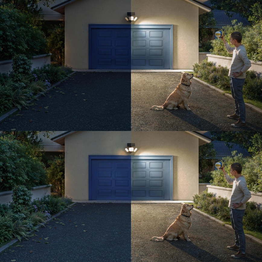 Philips - LED solarna zidna svjetiljka sa senzorom ZYREN LED/24,5W/3,7V 2600 mAh 3000K IP65