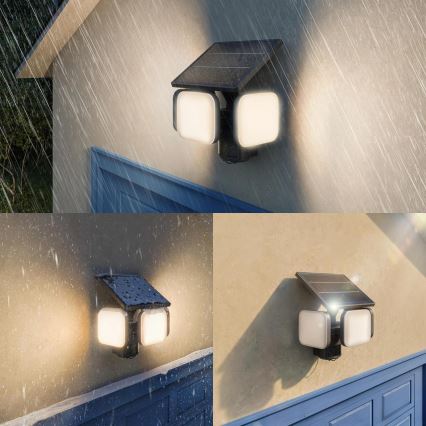 Philips - LED solarna zidna svjetiljka sa senzorom ZYREN LED/24,5W/3,7V 2600 mAh 3000K IP65