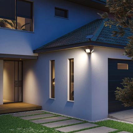 Philips - LED solarna zidna svjetiljka sa senzorom ZYREN LED/24,5W/3,7V 2600 mAh 3000K IP65