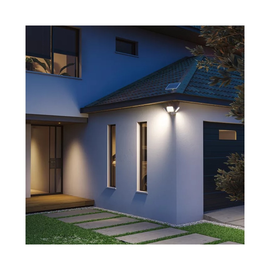 Philips - LED solarno zidno svjetlo sa senzorom ZYREN LED/24,5W/3,7V 2600 mAh 5000K IP65 bijela