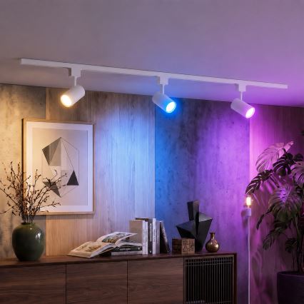 Philips - LED RGBW Prigušivo točkasto svjetlo za tračnu rasvjetu EASYLINK HUE 3xGU10/4,7W/230V 2200-6500K 1m bijela + Hue bridge