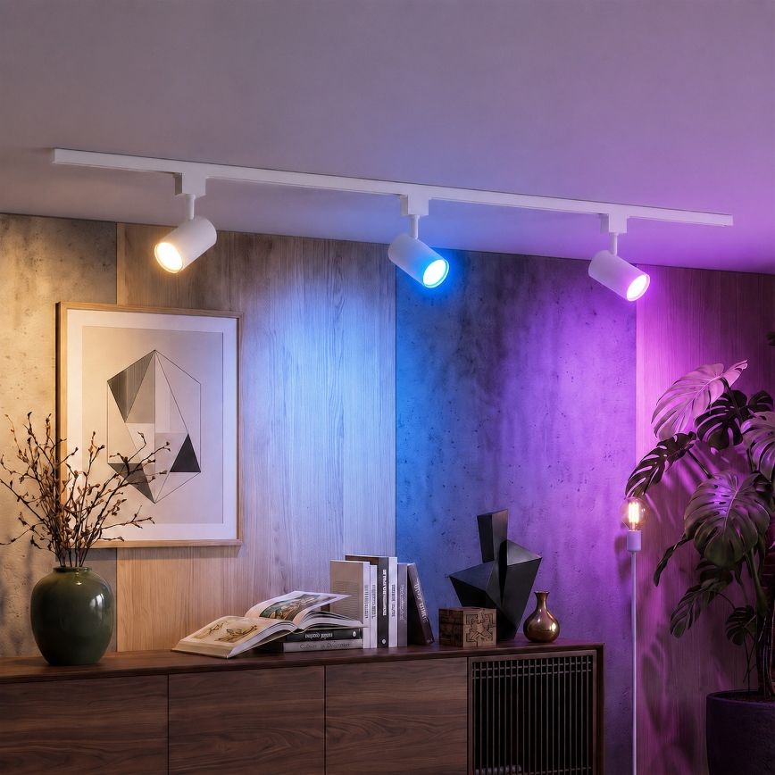 Philips - LED RGBW Prigušivo točkasto svjetlo za tračnu rasvjetu EASYLINK HUE 3xGU10/4,7W/230V 2200-6500K 1m bijela + Hue bridge