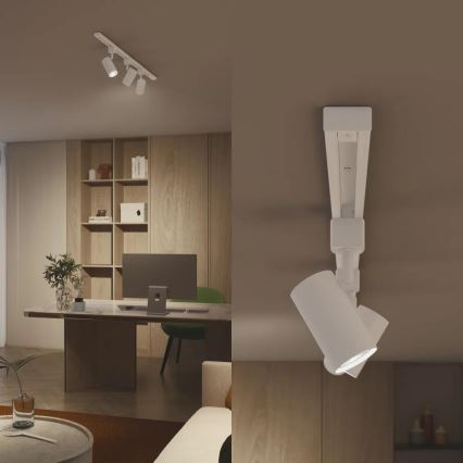 Philips - LED RGBW Prigušivo točkasto svjetlo za tračnu rasvjetu EASYLINK HUE 3xGU10/4,7W/230V 2200-6500K 1m bijela + Hue bridge