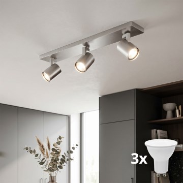 Philips - LED spot svjetiljka matni krom 3xGU10/20W/230V