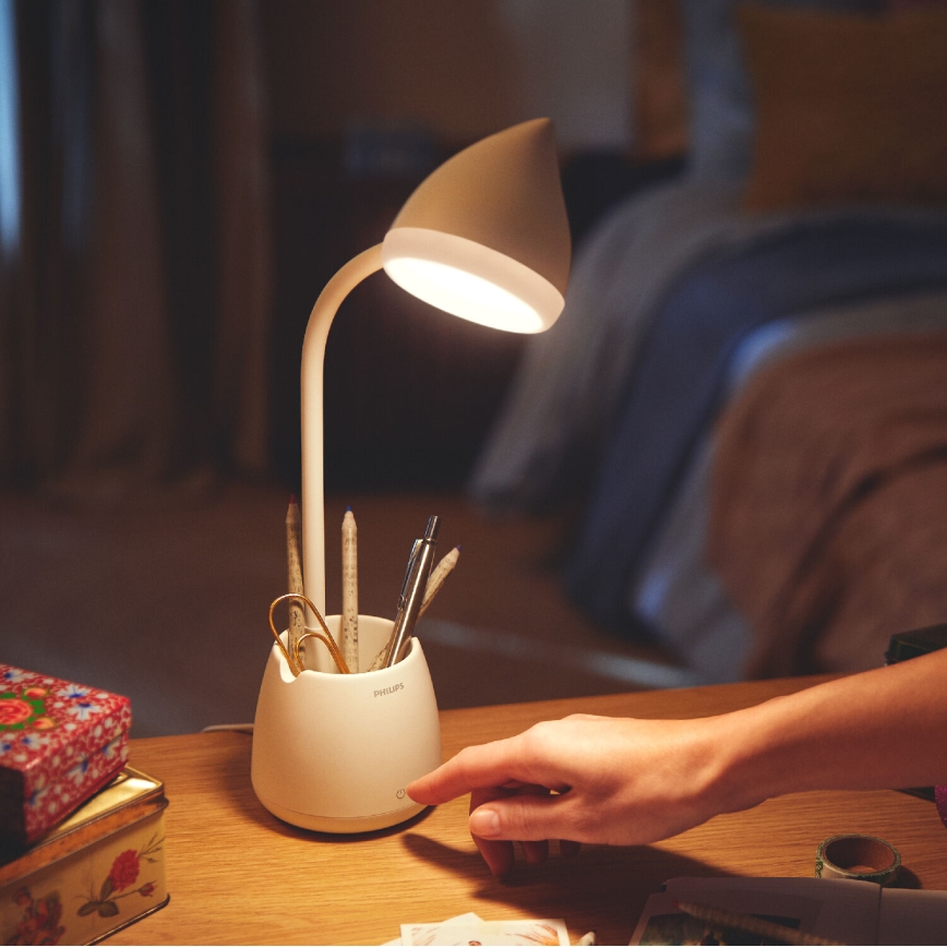 Philips - LED Prigušiva stolna lampa na dodir HAT LED/4,5W/5V 1800 mAh 3000/4000/5700K CRI 90