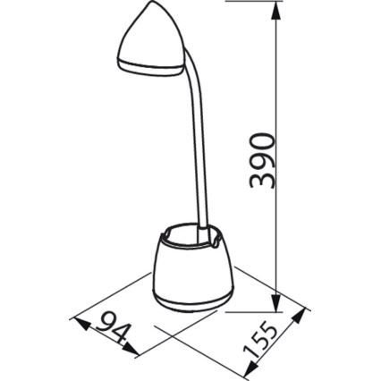 Philips - LED Prigušiva stolna lampa na dodir HAT LED/4,5W/5V 1800 mAh 3000/4000/5700K CRI 90