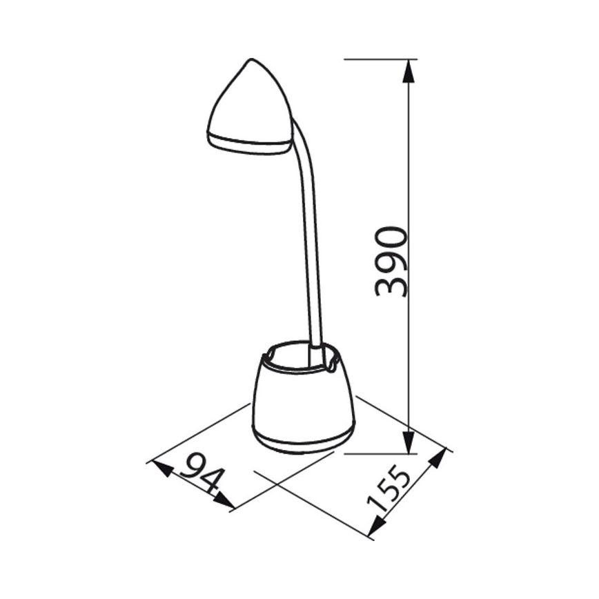 Philips - LED Prigušiva stolna lampa na dodir HAT LED/4,5W/5V 1800 mAh 3000/4000/5700K CRI 90