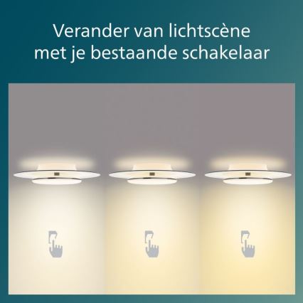Philips- LED stropna svjetiljka s prigušivanjem SCENE SWITCH LED/40W/230V 2700K crna