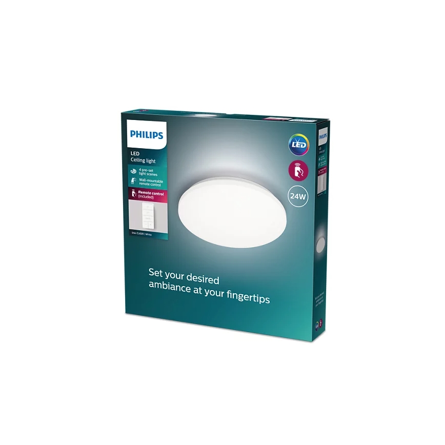 Philips - LED stropna svjetiljka s prigušivanjem LED/24W/230V 2700-6500K + daljinski upravljač