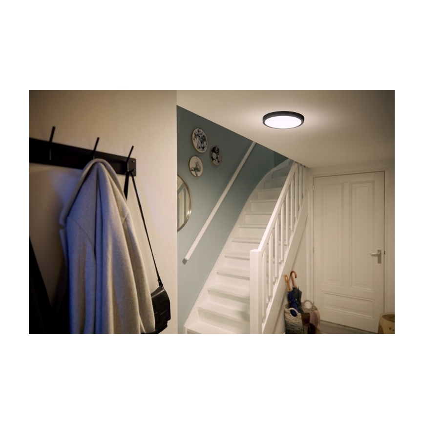 Philips - LED Stropna svjetiljka LED/12W/230V 2700K crna