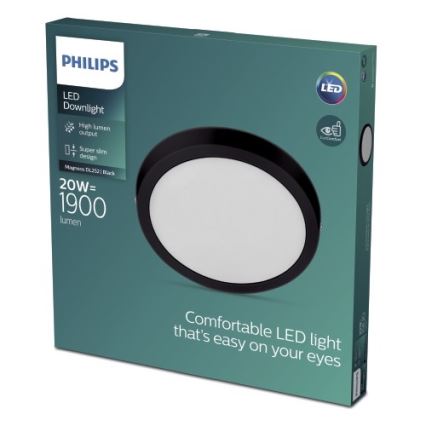 Philips - LED Stropna svjetiljka LED/20W/230V 2700K crna