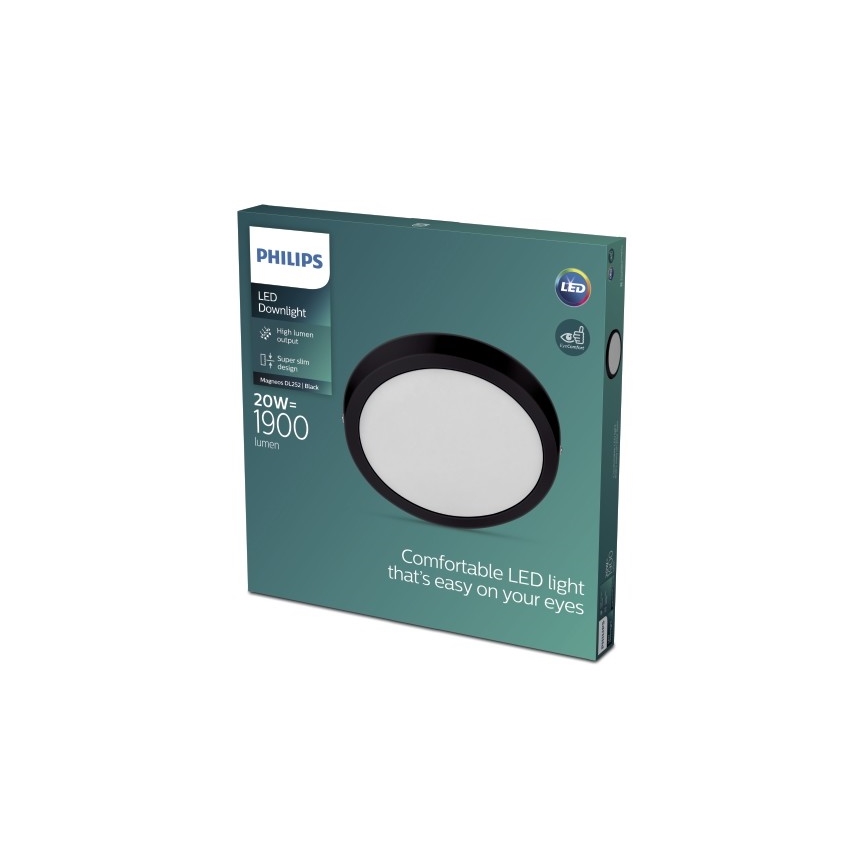 Philips - LED Stropna svjetiljka LED/20W/230V 2700K crna