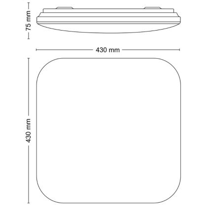 Philips - LED Stropna svjetiljka LED/24W/230V 4000K