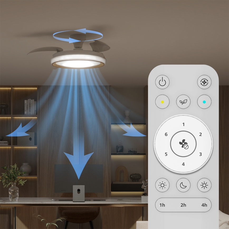 Philips - Prigušivo stropno svjetlo s ventilatorom BLISS LED/35W/230V zlatno + daljinski upravljač