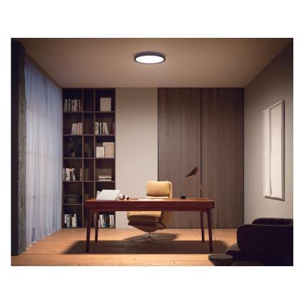 Philips - LED prigušivo stropno svjetlo Hue AURELLE LED/21W/230V 2200-6500K promjer 39,5 cm crno