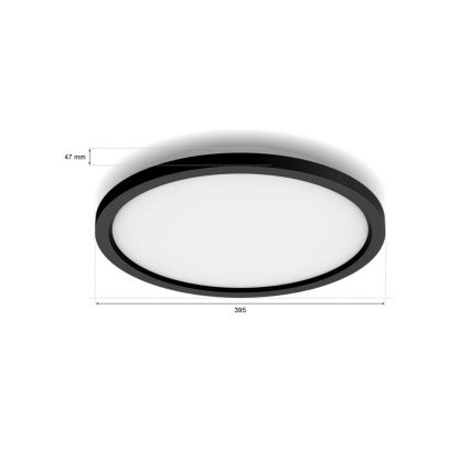 Philips - LED prigušivo stropno svjetlo Hue AURELLE LED/21W/230V 2200-6500K promjer 39,5 cm crno