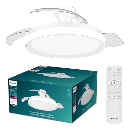 Philips - LED stropno svjetlo s ventilatorom BLISS, s mogućnošću prigušivanja, LED/35W/230V, bijelo + daljinski upravljač