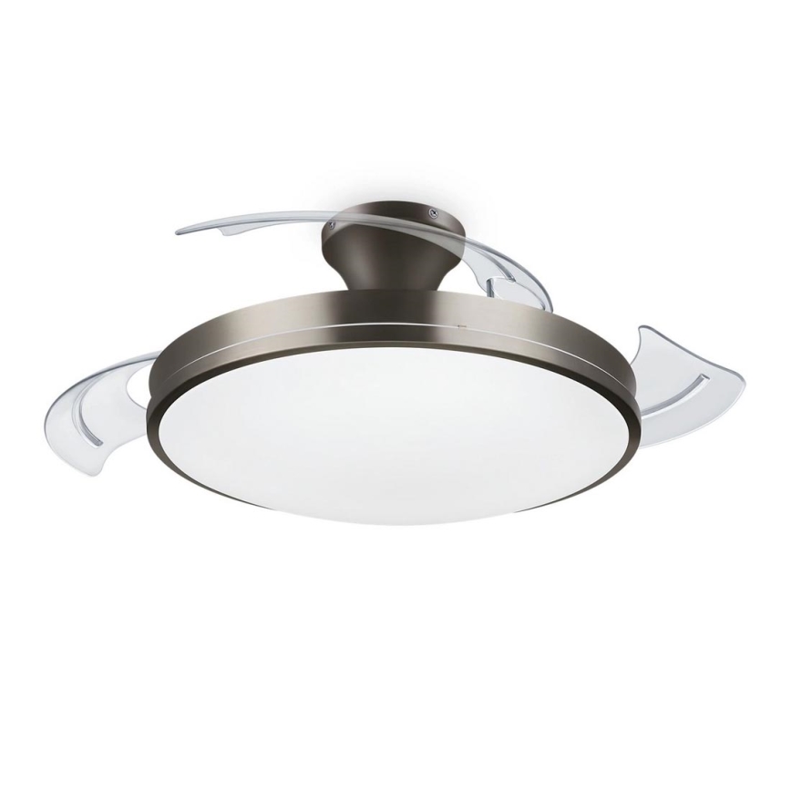 Philips-LED Stropna svjetiljka s ventilatorom BLISS LED/35W/230V 5500/4000/2700K nikal + daljinski upravljač