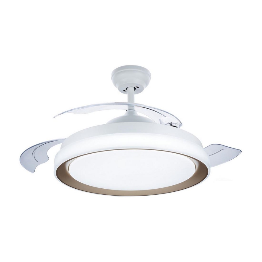 Philips-LED Stropna svjetiljka s ventilatorom LED/35W/230V 5500/4000/2700K + daljinski upravljač zlatna