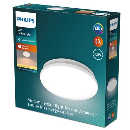 Philips - LED Stropna svjetiljka sa senzorom ACUNA LED/12W/230V 2700K